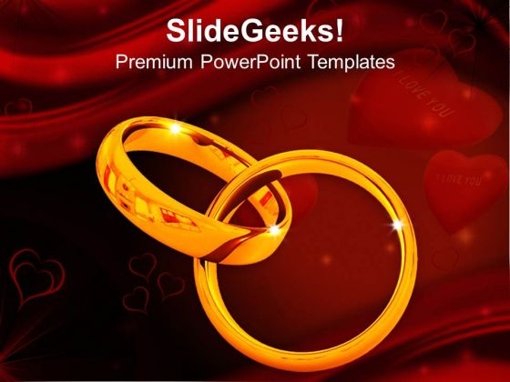 Platinum Wedding Rings Design PowerPoint Templates Ppt Backgrounds For Slides 0213