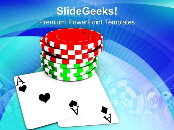 Play Poker With Playing Cards PowerPoint Templates Ppt Backgrounds For Slides 0513