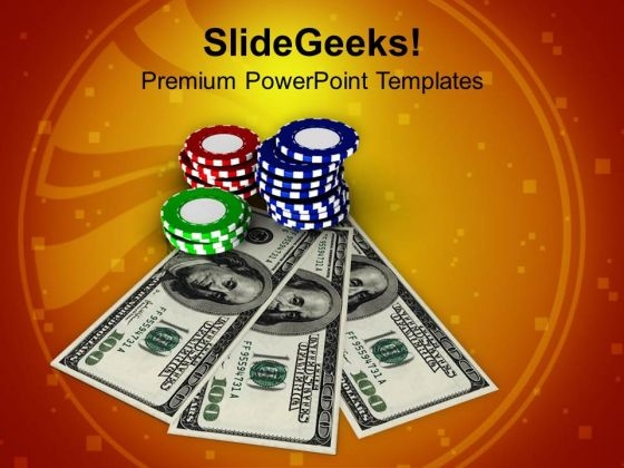Play Royal Flush Game In Casino PowerPoint Templates Ppt Backgrounds For Slides 0513