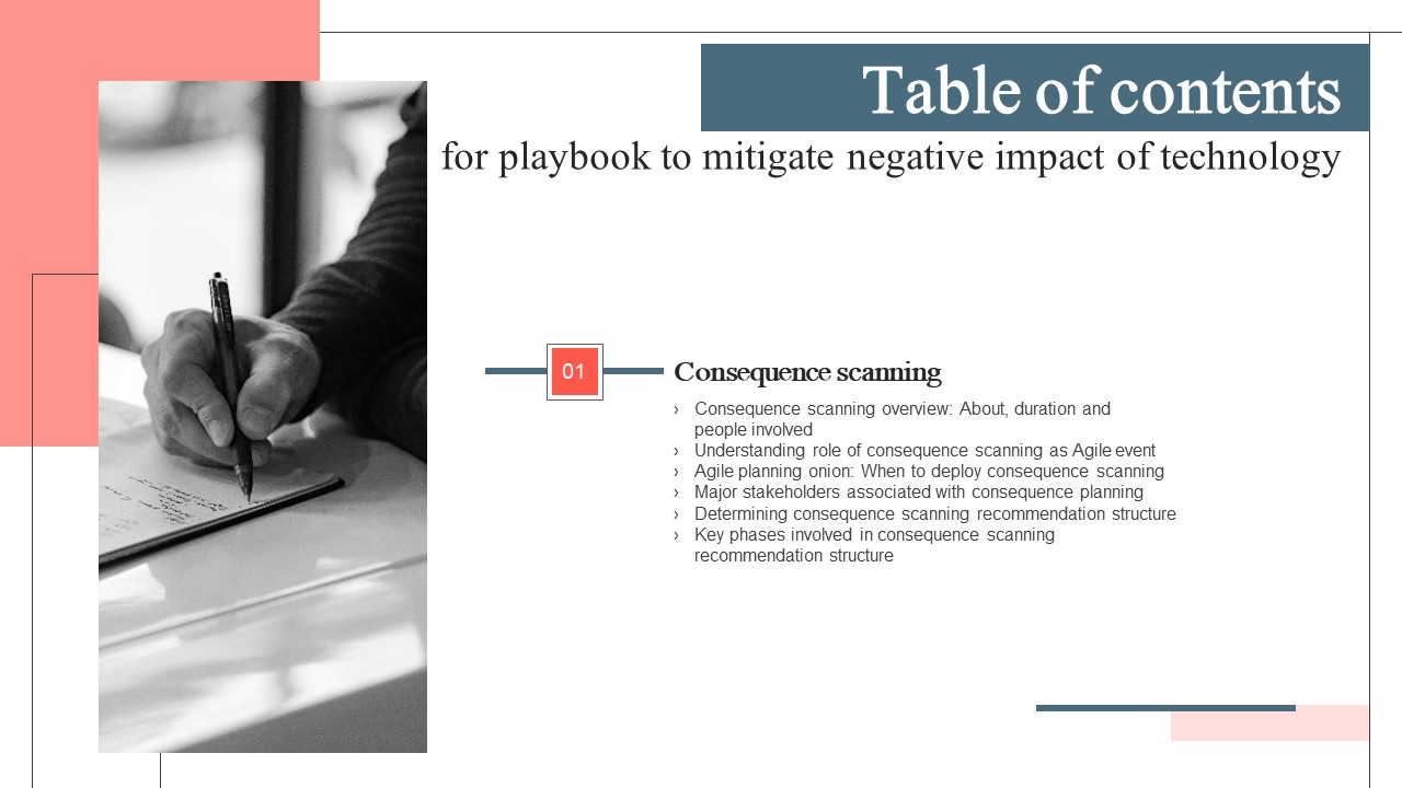 Playbook To Mitigate Negative Impact Of Technology Table Of Contents Microsoft Pdf