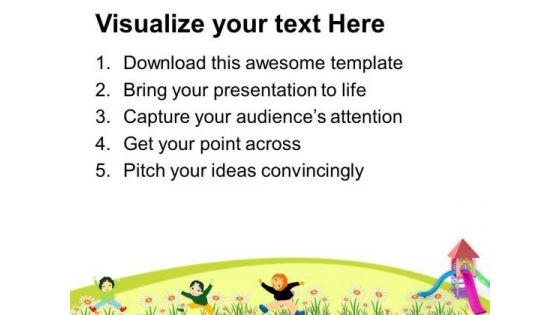 Playground For Children Amusement PowerPoint Templates Ppt Backgrounds For Slides 0613