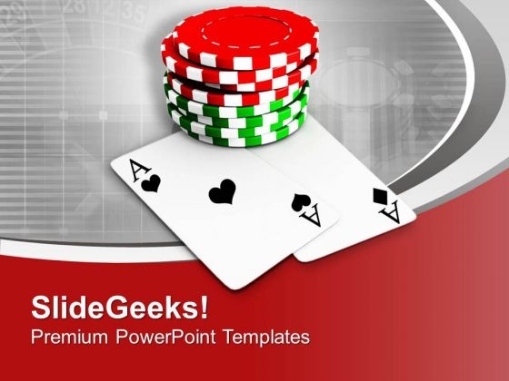 Playing Cards And Poker Chips Game PowerPoint Templates Ppt Backgrounds For Slides 0313