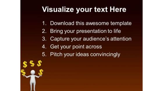 Playing With Money Successful Business PowerPoint Templates Ppt Backgrounds For Slides 0713