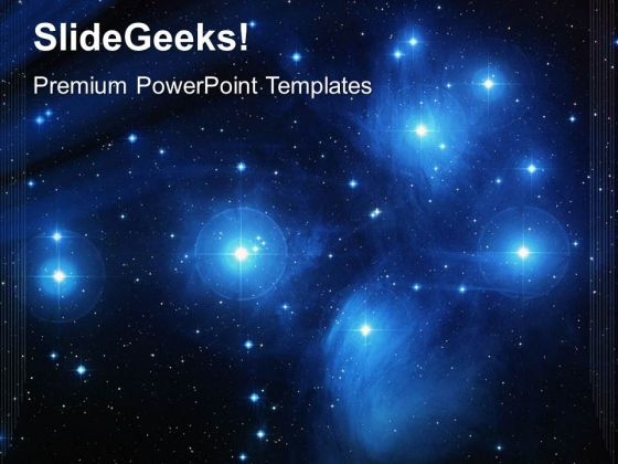 Pleiades Star Cluster Geographical PowerPoint Templates And PowerPoint Themes 0512