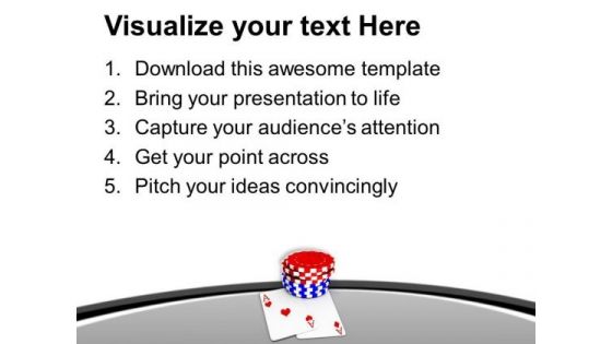 Poker Chips For Casino Game Theme PowerPoint Templates Ppt Backgrounds For Slides 0513