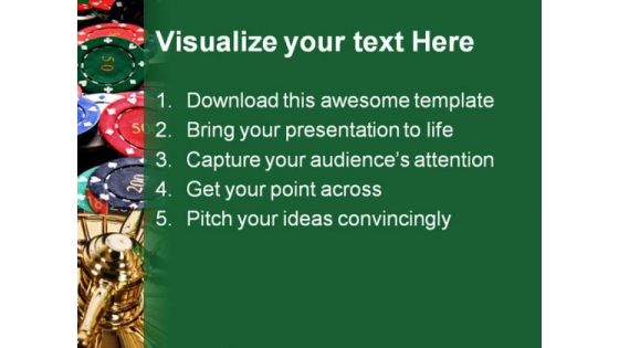 Poker Chips Lifestyle PowerPoint Templates And PowerPoint Backgrounds 0511