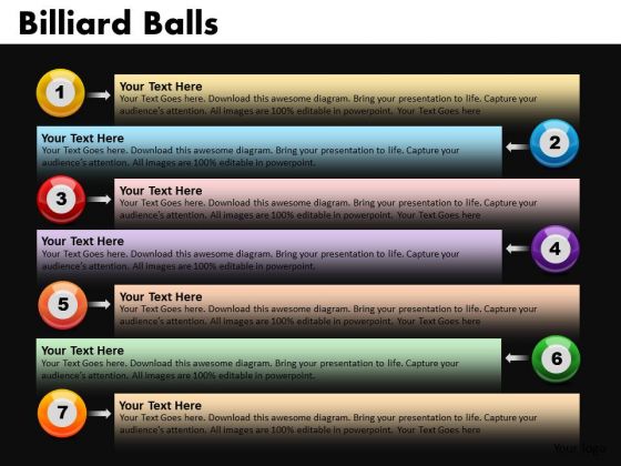 Pool Balls List PowerPoint Ppt Templates