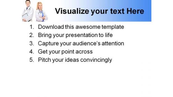 Portrait Of A Doctors Team Medical PowerPoint Templates And PowerPoint Backgrounds 0511