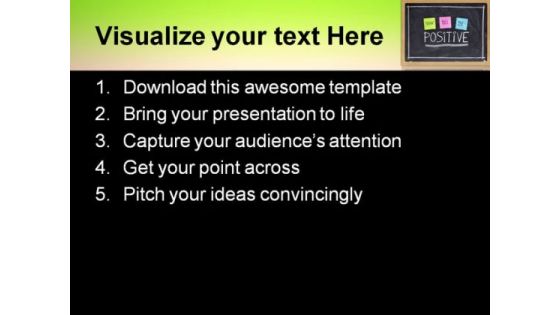 Positive Symbol PowerPoint Template 0910