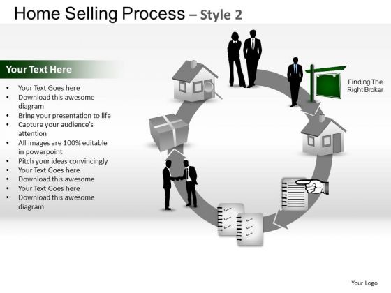 PowerPoint Backgrounds Chart Home Selling Ppt Slide