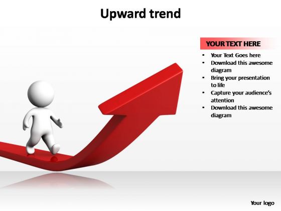 PowerPoint Backgrounds Chart Upward Trend Ppt Theme