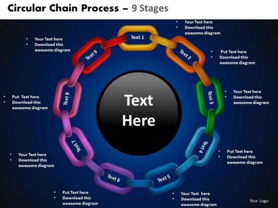 PowerPoint Backgrounds Circle Chart Circular Gears Ppt Template