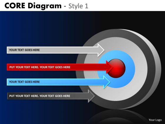 PowerPoint Backgrounds Company Teamwork Core Diagram Ppt Slides