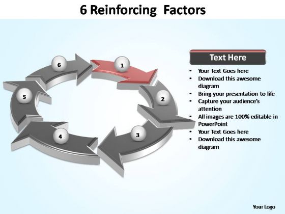 PowerPoint Backgrounds Diagram Reinforcing Factors Ppt Backgrounds