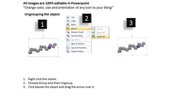 PowerPoint Backgrounds Editable Gears Process Ppt Theme