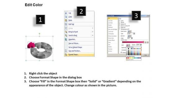 PowerPoint Backgrounds Growth Circular Chart Ppt Template
