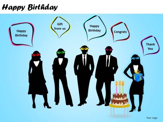 PowerPoint Backgrounds Happy Birthday Guests Callouts Ppt Slides