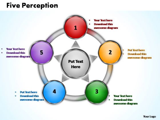 PowerPoint Backgrounds Leadership Five Perception Ppt Template