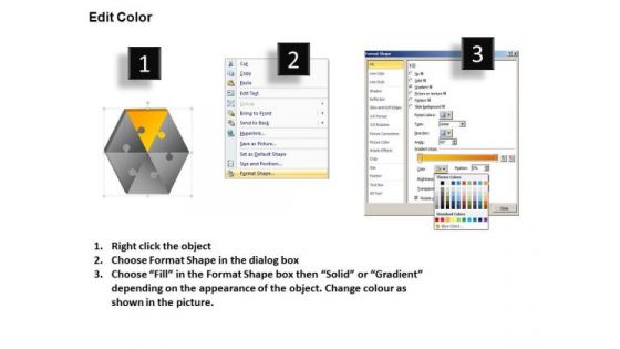 PowerPoint Backgrounds Marketing Hexagon Puzzle Ppt Themes