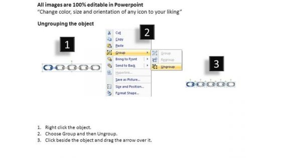 PowerPoint Backgrounds Process Linked Chains Ppt Template
