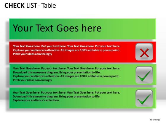 PowerPoint Backgrounds Success Check List Table Ppt Layouts
