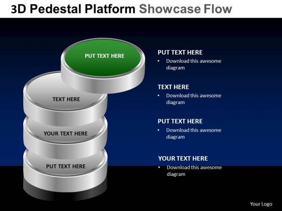 PowerPoint Backgrounds Teamwork Pedestal Platform Showcase Ppt Themes
