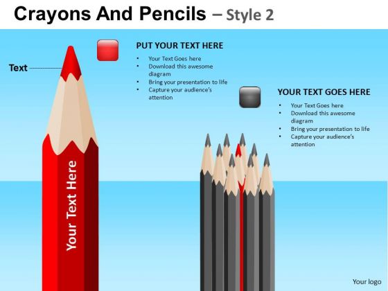 PowerPoint Business Education Leadership Sharpest Pencil Pack Ppt Slides