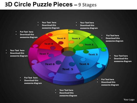 PowerPoint Design Circular Chart Circle Puzzle Diagram Ppt Slidelayout
