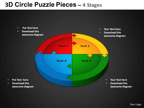 PowerPoint Design Circular Process Circle Puzzle Diagram Ppt Slidelayout