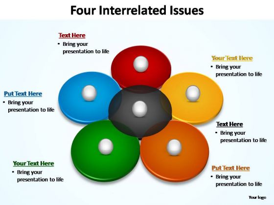 PowerPoint Design Diagram Four Interrelated Ppt Template