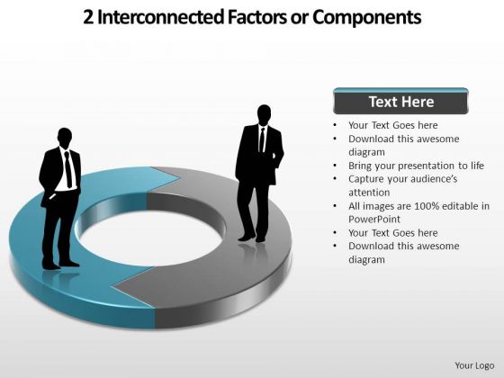 PowerPoint Design Download Interconnected Ppt Process