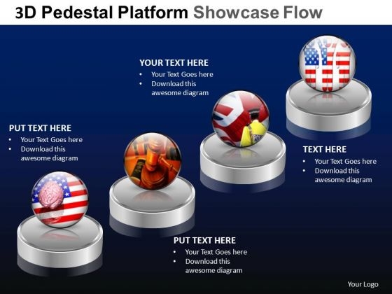PowerPoint Design Slides Company Pedestal Platform Showcase Ppt Design