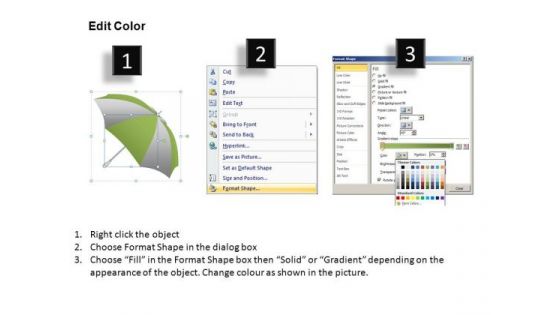 PowerPoint Design Slides Corporate Teamwork Vision Umbrella Chart Ppt Slide