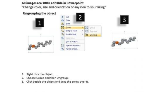 PowerPoint Design Slides Editable Gears Process Ppt Slides