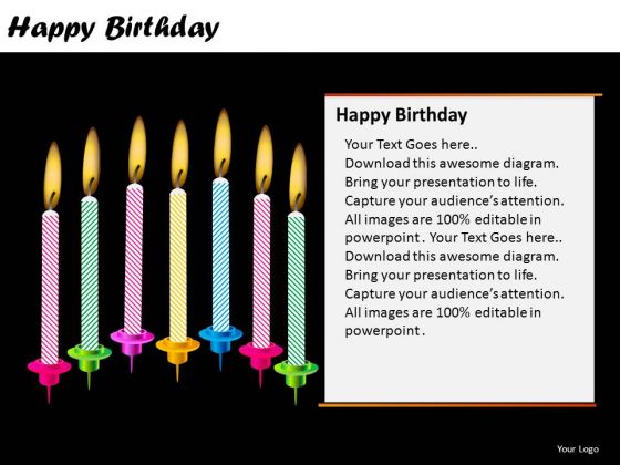 PowerPoint Design Slides Editable Happy Birthday Ppt Slides