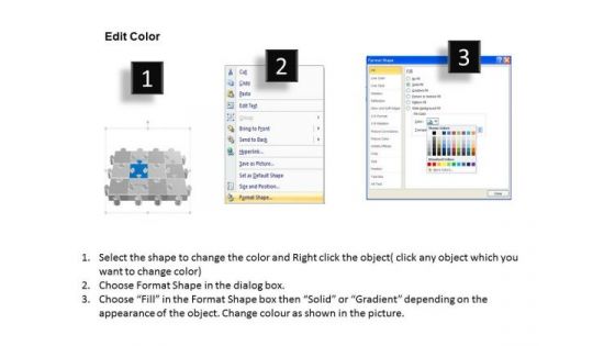 PowerPoint Design Slides Editable Puzzle Process Ppt Template