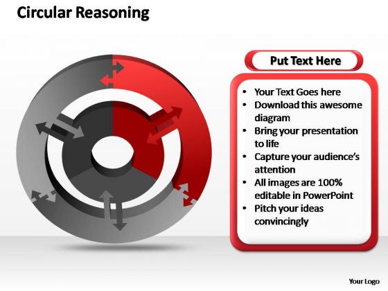 PowerPoint Design Teamwork Circular Reasoning Ppt Presentation