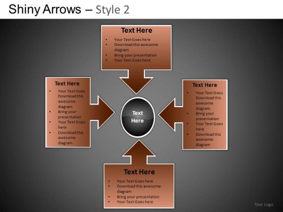 PowerPoint Designs Business Growth Shiny Arrows 2 Ppt Templates