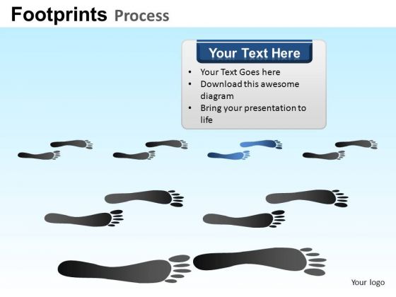 PowerPoint Designs Business Teamwork Footprints Process Ppt Slides