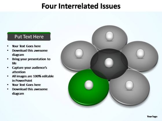 PowerPoint Designs Chart Four Interrelated Ppt Slide