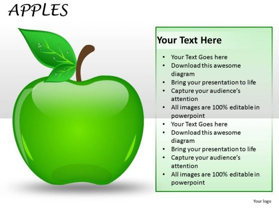 PowerPoint Graphics And Clipart Editable Apple Slides