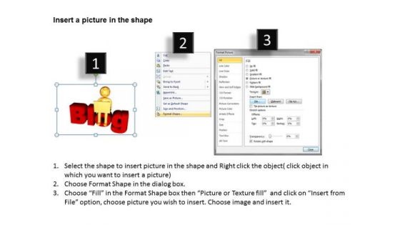 PowerPoint Graphics Business 3d Man With Blog Discussion Templates