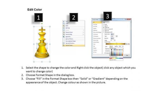 PowerPoint Graphics Showing Teamwork Leadership With Chess Pieces