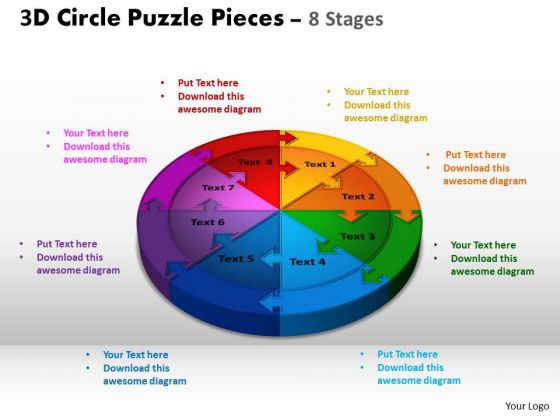 PowerPoint Layout Chart Circle Puzzle Ppt Template