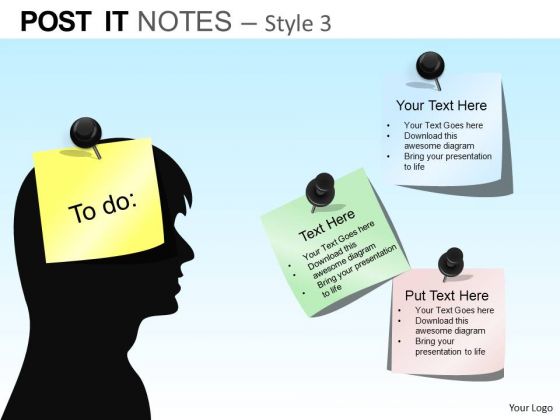 PowerPoint Layout Company Growth Post It Notes Ppt Theme