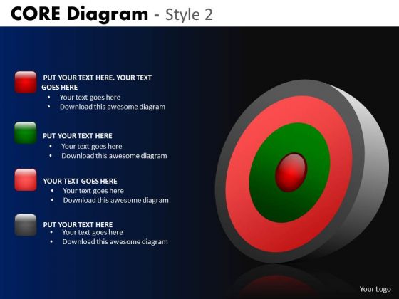 PowerPoint Layout Company Success Goals Core Diagram Ppt Slide