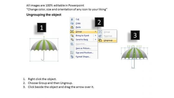PowerPoint Layout Corporate Competition Targets Umbrella Chart Ppt Theme