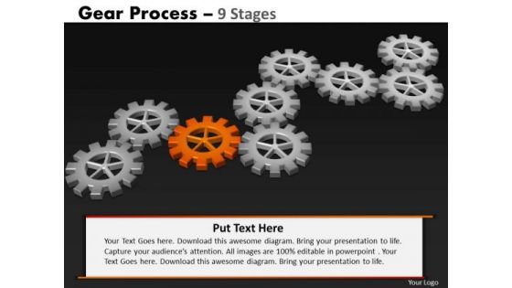 PowerPoint Layout Education Gears Process Ppt Slides