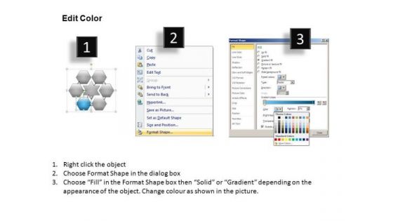 PowerPoint Layout Leadership Hexogon Chart Ppt Process