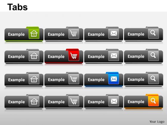 PowerPoint Layout Leadership Tabs Ppt Theme